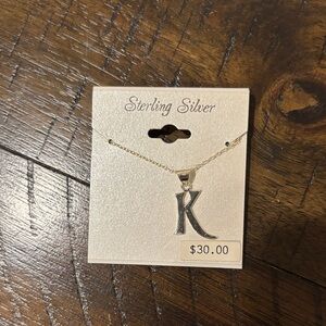 Kohl's Sterling Silver 'K' Necklace